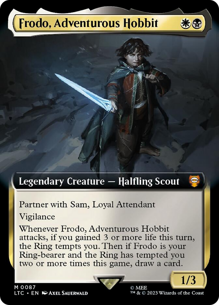 Frodo, Adventurous Hobbit (Extended Art) [The Lord of the Rings: Tales of Middle-Earth Commander] | Rook's Games and More