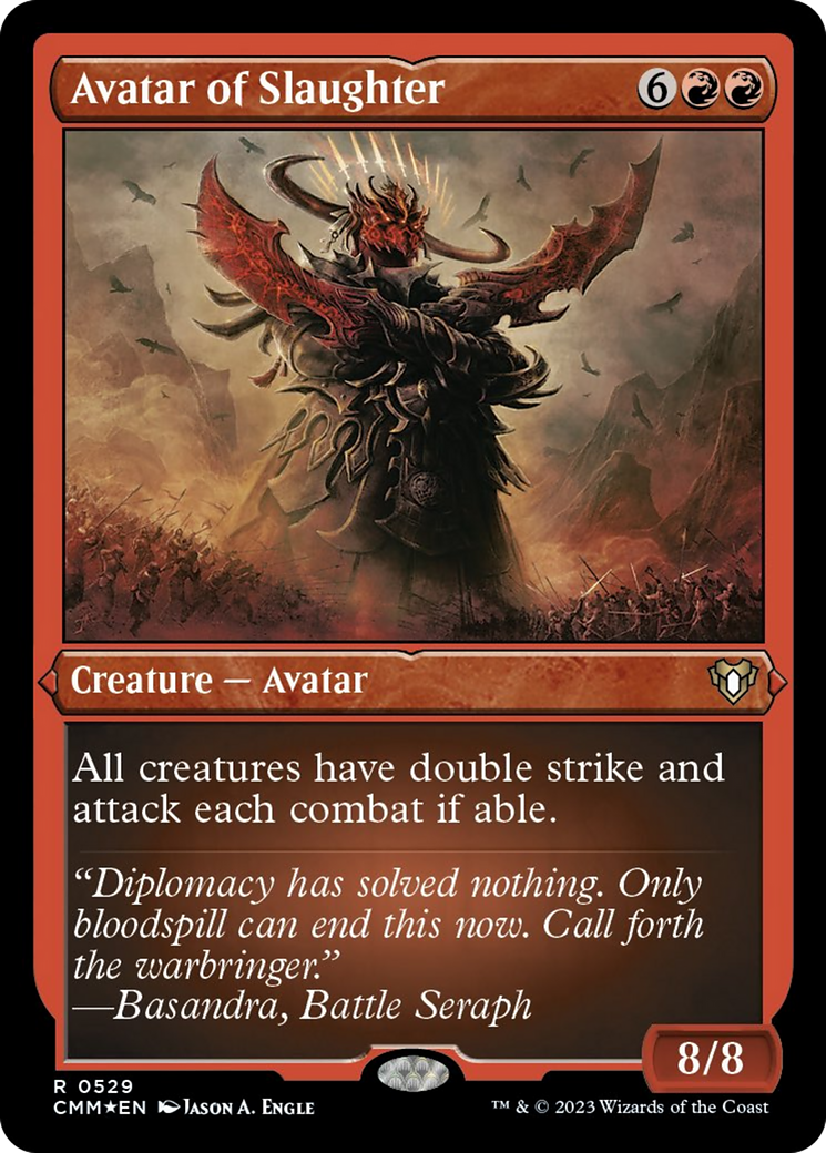 Avatar of Slaughter (Foil Etched) [Commander Masters] | Rook's Games and More