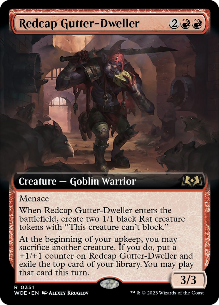 Redcap Gutter-Dweller (Extended Art) [Wilds of Eldraine] | Rook's Games and More