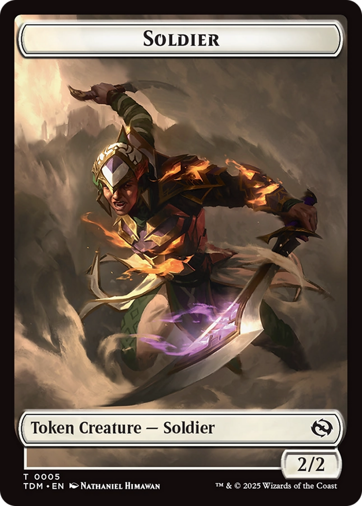 Soldier (0004) // Soldier (0005) Double-Sided Token [Tarkir: Dragonstorm Tokens] | Rook's Games and More