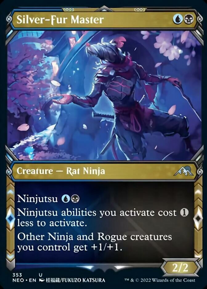 Silver-Fur Master (Showcase Ninja) [Kamigawa: Neon Dynasty] | Rook's Games and More