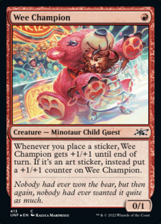 Wee Champion (Galaxy Foil) [Unfinity] | Rook's Games and More