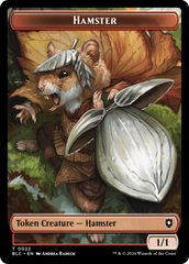 Hamster // Saproling Double-Sided Token [Bloomburrow Commander Tokens] | Rook's Games and More