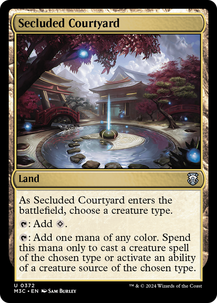 Secluded Courtyard (Ripple Foil) [Modern Horizons 3 Commander] | Rook's Games and More