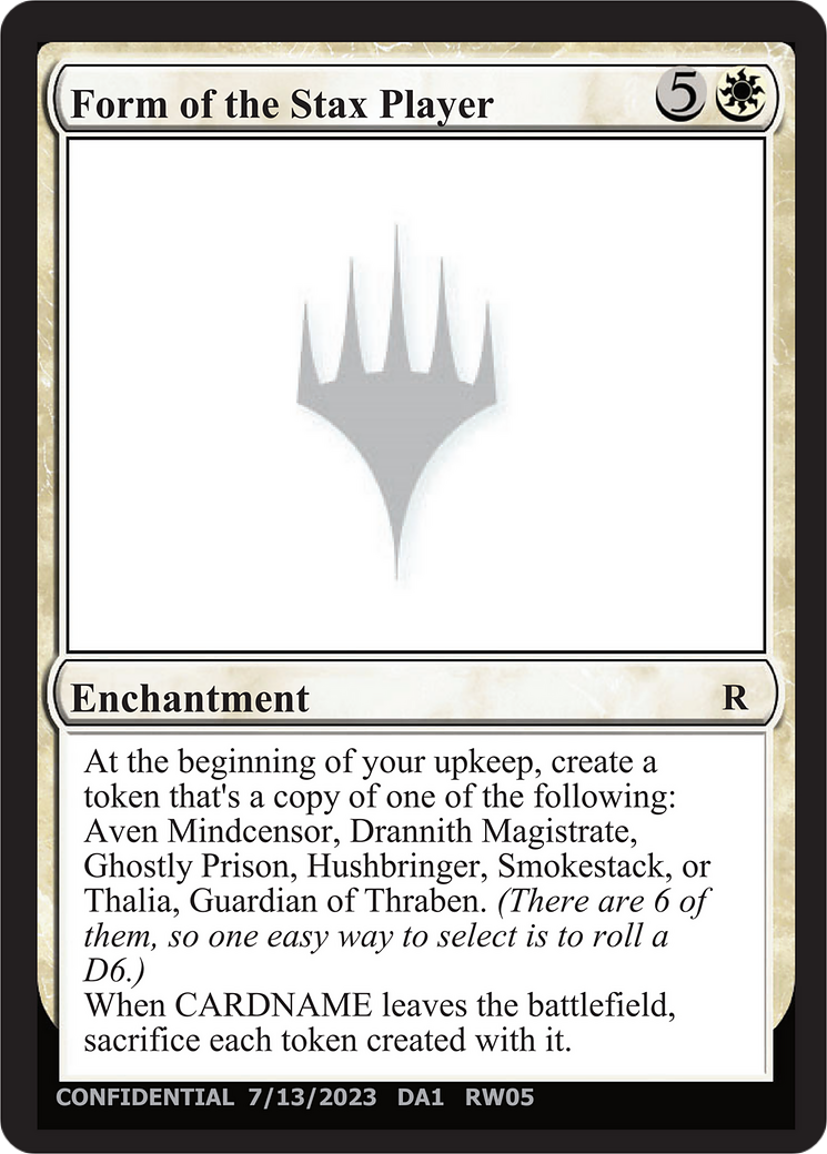 Form of the Stax Player [Unknown Event] | Rook's Games and More