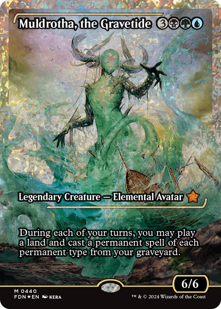 Muldrotha, the Gravetide (Showcase) (Fracture Foil) [Foundations] | Rook's Games and More