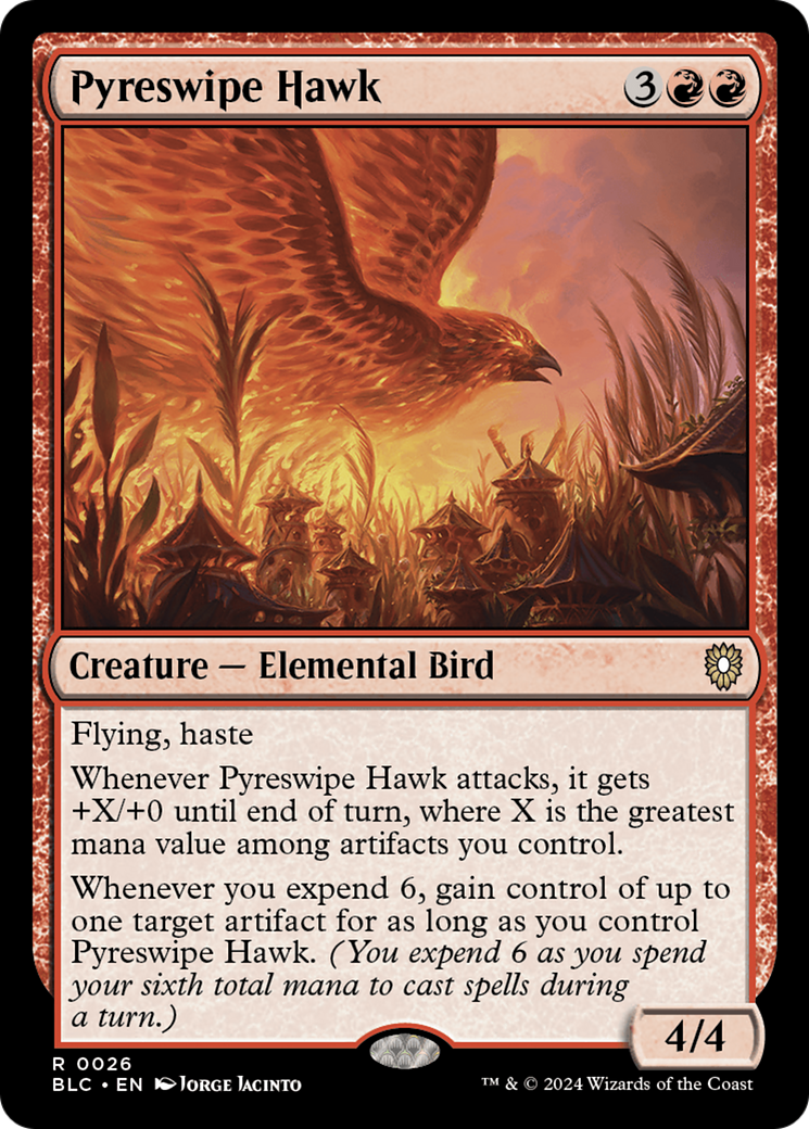 Pyreswipe Hawk [Bloomburrow Commander] | Rook's Games and More