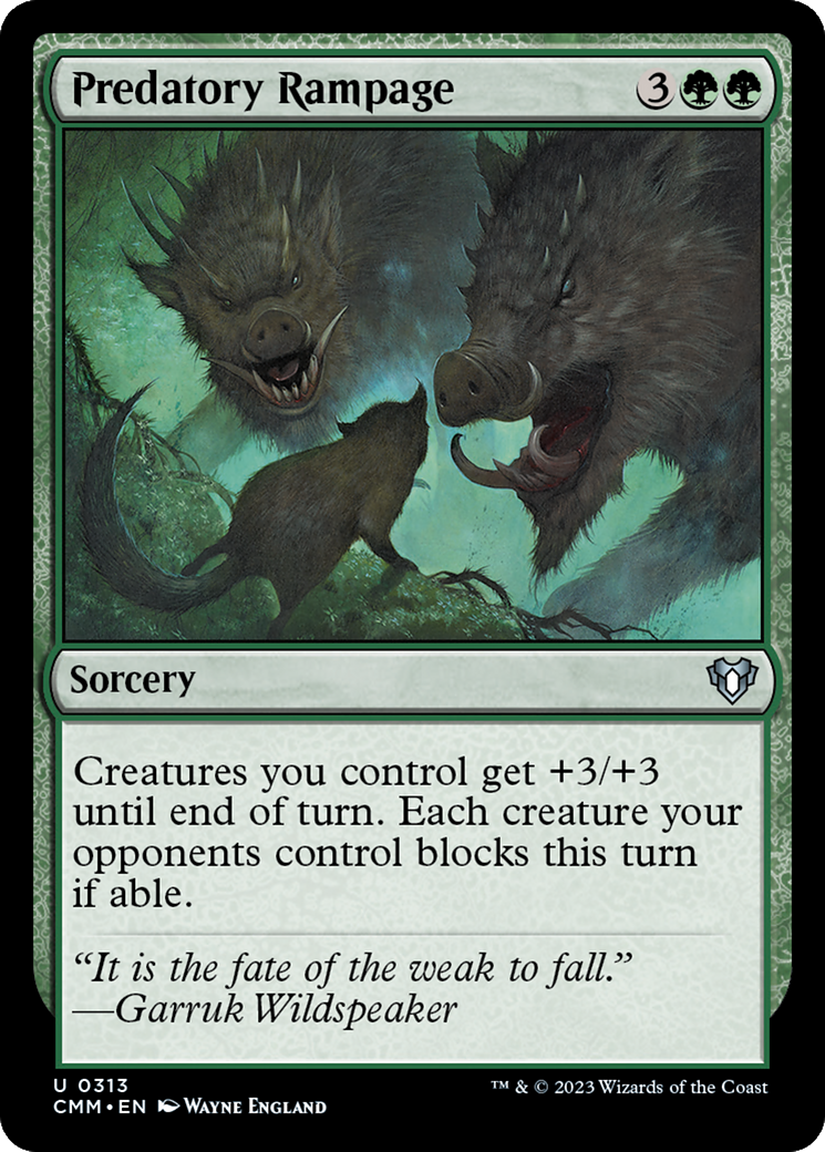 Predatory Rampage [Commander Masters] | Rook's Games and More