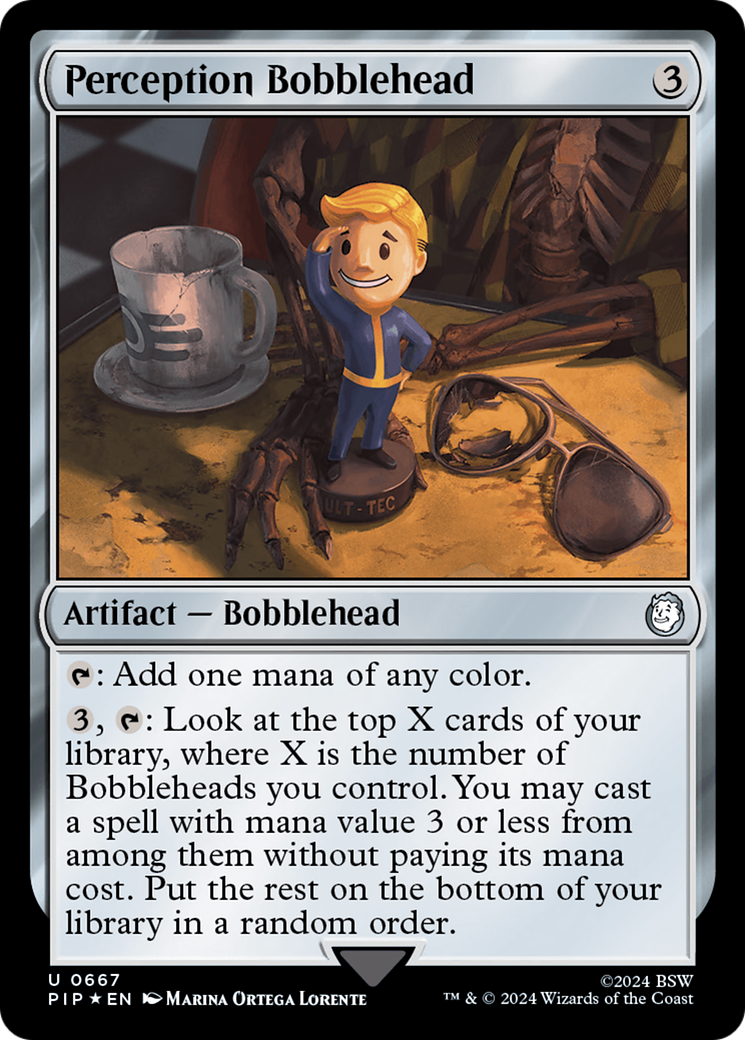 Perception Bobblehead (Surge Foil) [Fallout] | Rook's Games and More