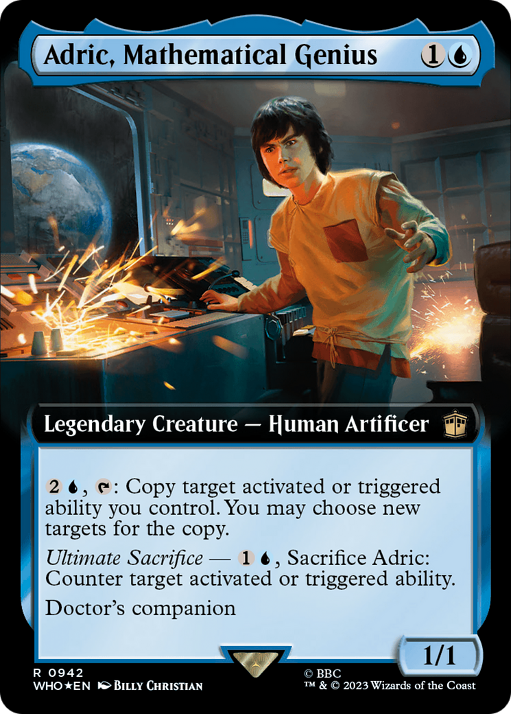 Adric, Mathematical Genius (Extended Art) (Surge Foil) [Doctor Who] | Rook's Games and More