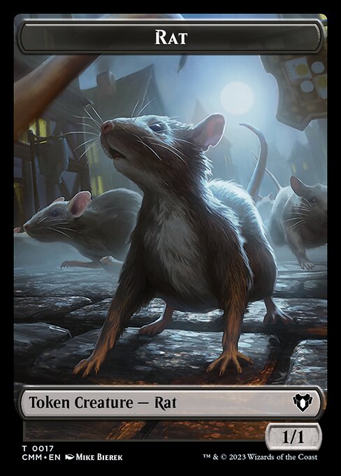 City's Blessing // Rat Double-Sided Token [Commander Masters Tokens] | Rook's Games and More