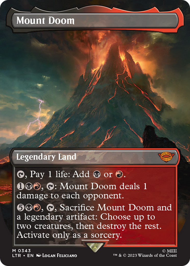 Mount Doom (Borderless Alternate Art) [The Lord of the Rings: Tales of Middle-Earth] | Rook's Games and More