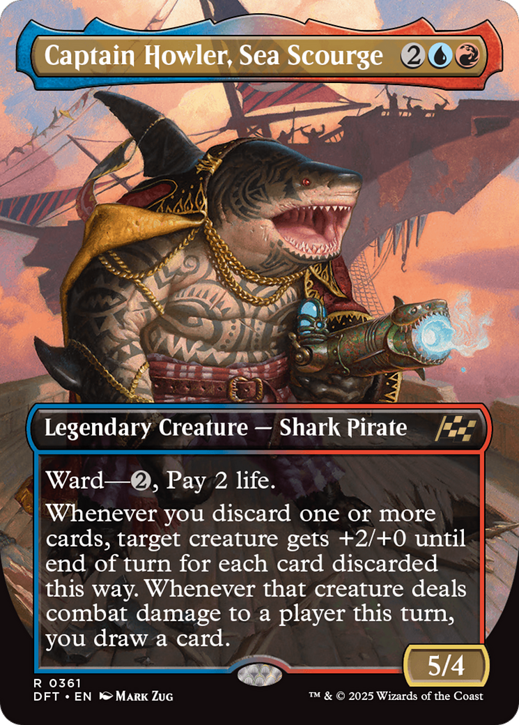 Captain Howler, Sea Scourge (Borderless) [Aetherdrift] | Rook's Games and More