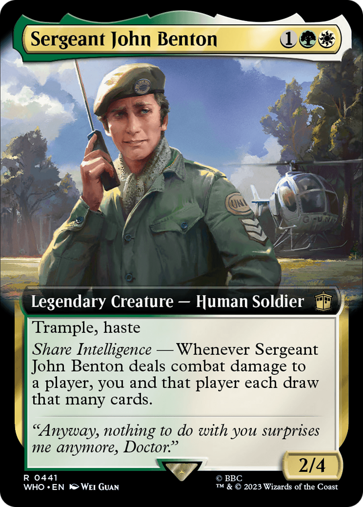 Sergeant John Benton (Extended Art) [Doctor Who] | Rook's Games and More