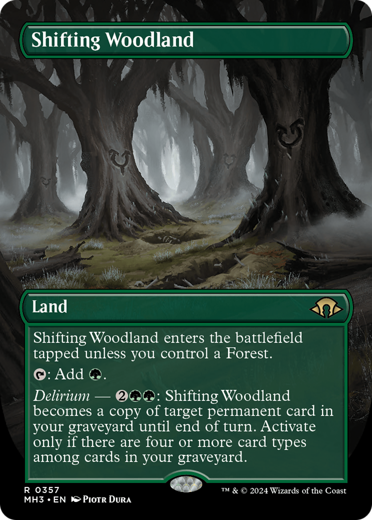 Shifting Woodland (Borderless) [Modern Horizons 3] | Rook's Games and More