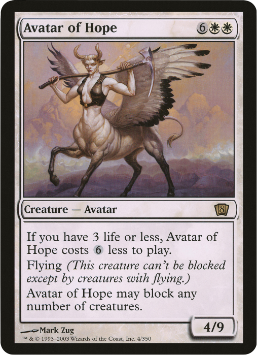 Avatar of Hope (Oversized) [Eighth Edition Box Topper] | Rook's Games and More