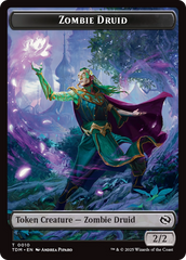 Insect (0022) // Zombie Druid Double-Sided Token [Tarkir: Dragonstorm Commander Tokens] | Rook's Games and More