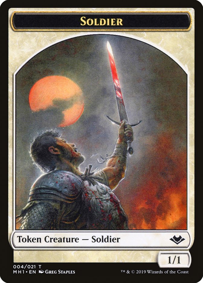 Soldier Token [Modern Horizons Tokens] | Rook's Games and More