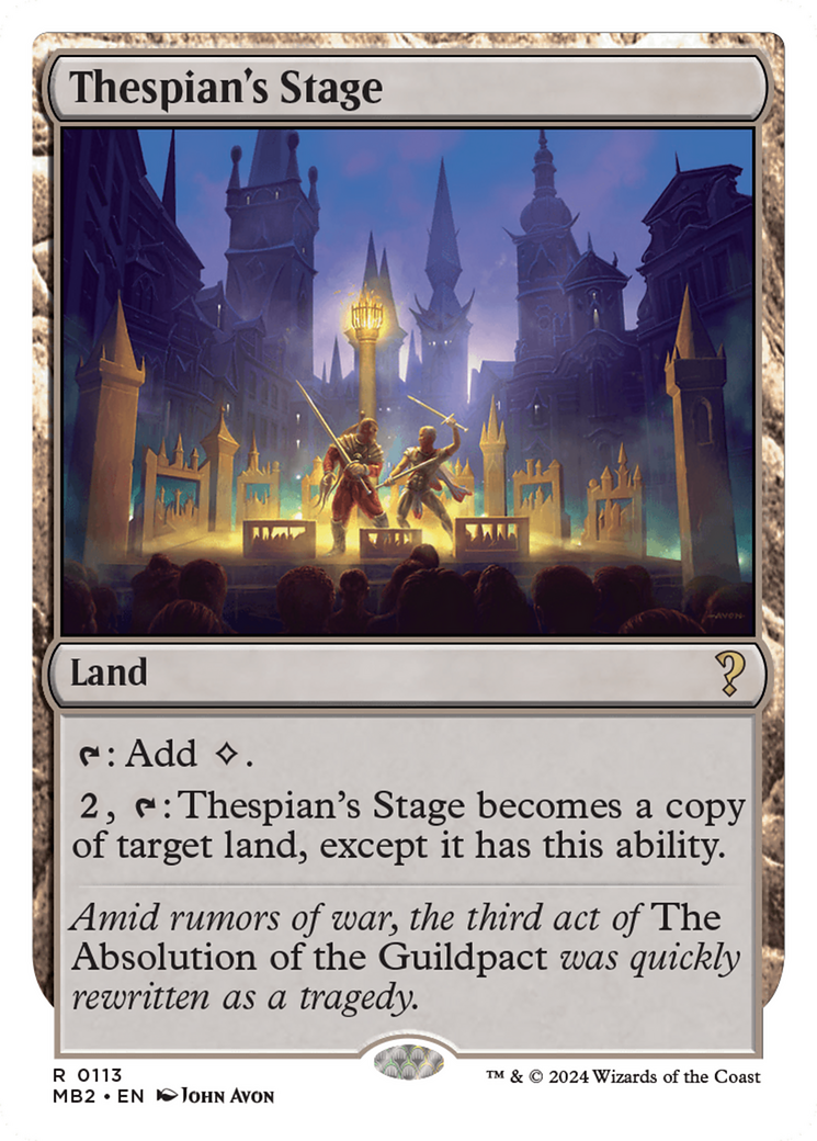 Thespian's Stage (White Border) [Mystery Booster 2] | Rook's Games and More