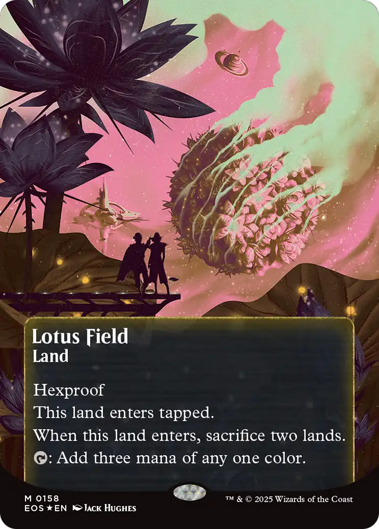 Lotus Field (0158) (Borderless) (Galaxy Foil) [Edge of Eternities: Stellar Sights] | Rook's Games and More