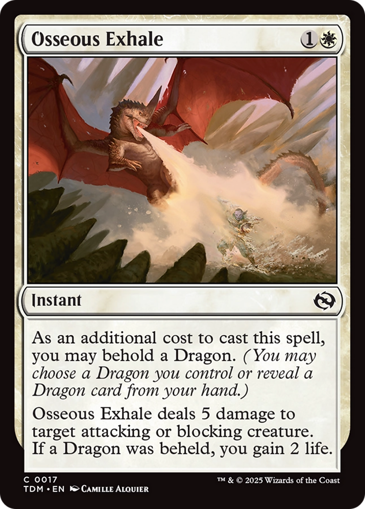 Osseous Exhale [Tarkir: Dragonstorm] | Rook's Games and More