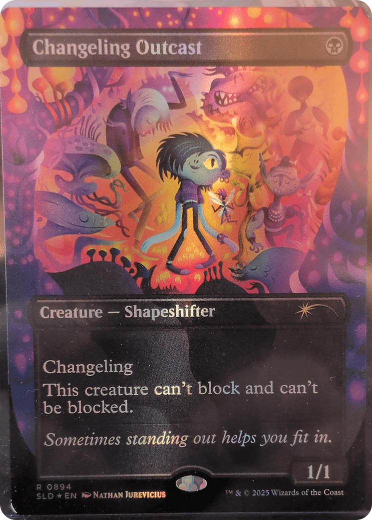 Changeling Outcast (Rainbow Foil) [Secret Lair Drop Series] | Rook's Games and More