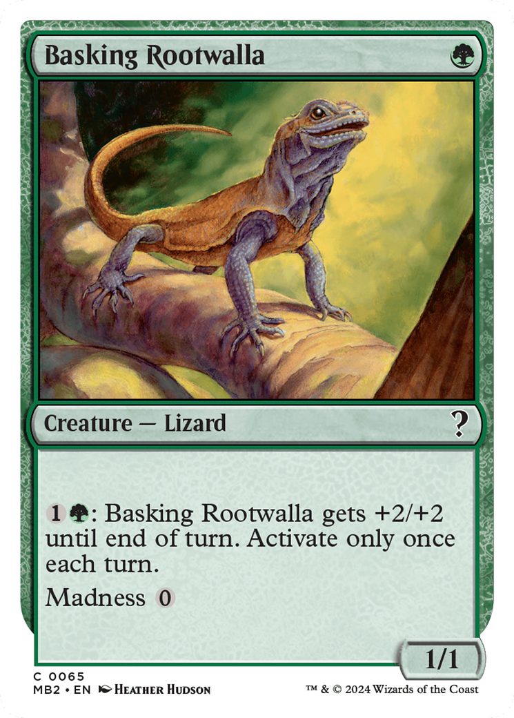 Basking Rootwalla (White Border) [Mystery Booster 2] | Rook's Games and More