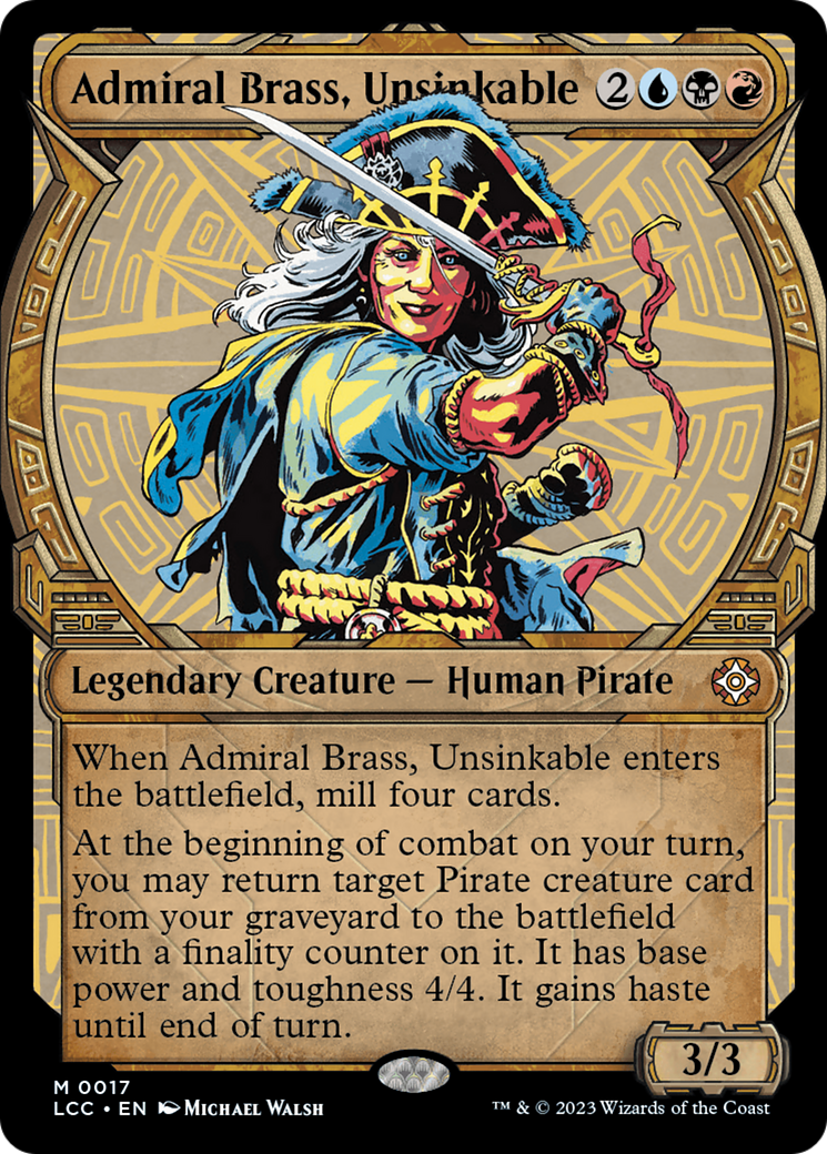 Admiral Brass, Unsinkable (Showcase) [The Lost Caverns of Ixalan Commander] | Rook's Games and More