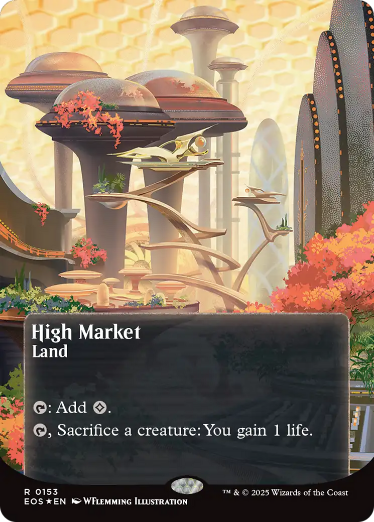 High Market (0153) (Borderless) (Galaxy Foil) [Edge of Eternities: Stellar Sights] | Rook's Games and More