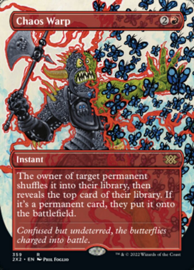 Chaos Warp (Borderless Alternate Art) [Double Masters 2022] | Rook's Games and More
