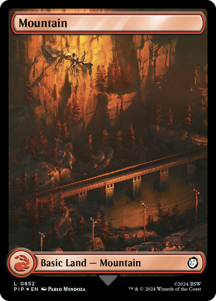 Mountain (0852) (Surge Foil) [Fallout] | Rook's Games and More