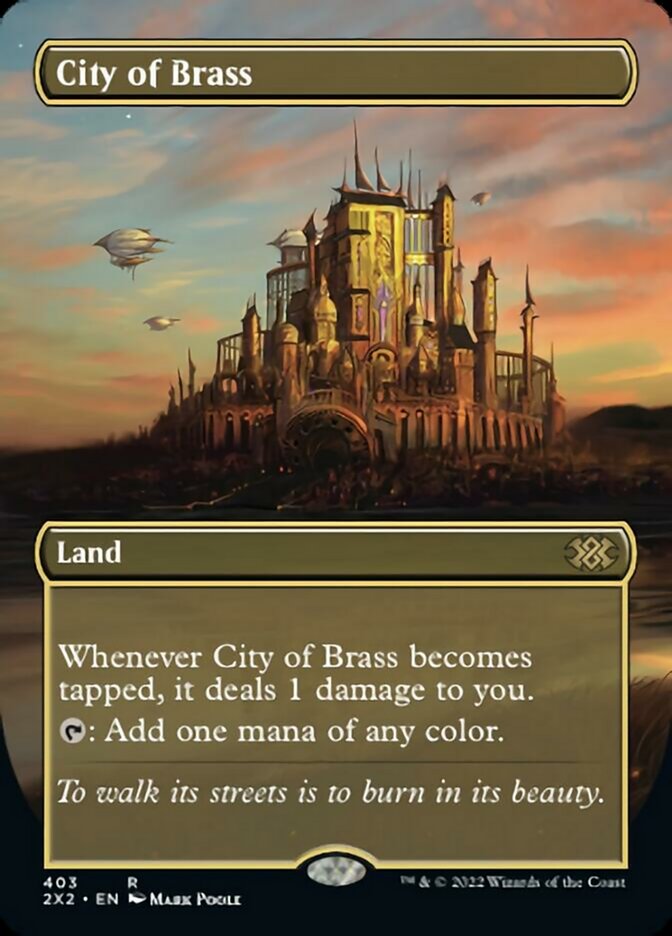 City of Brass (Borderless Alternate Art) [Double Masters 2022] | Rook's Games and More