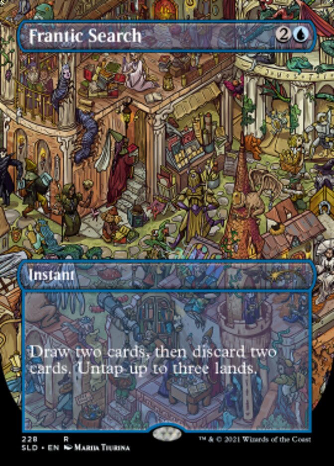 Frantic Search (Borderless) [Secret Lair Drop Series] | Rook's Games and More