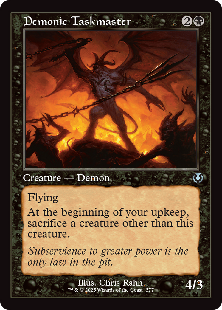 Demonic Taskmaster (Retro Frame) [Innistrad Remastered] | Rook's Games and More