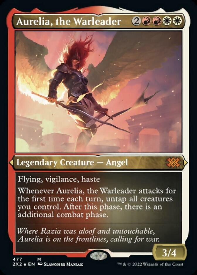 Aurelia, the Warleader (Foil Etched) [Double Masters 2022] | Rook's Games and More
