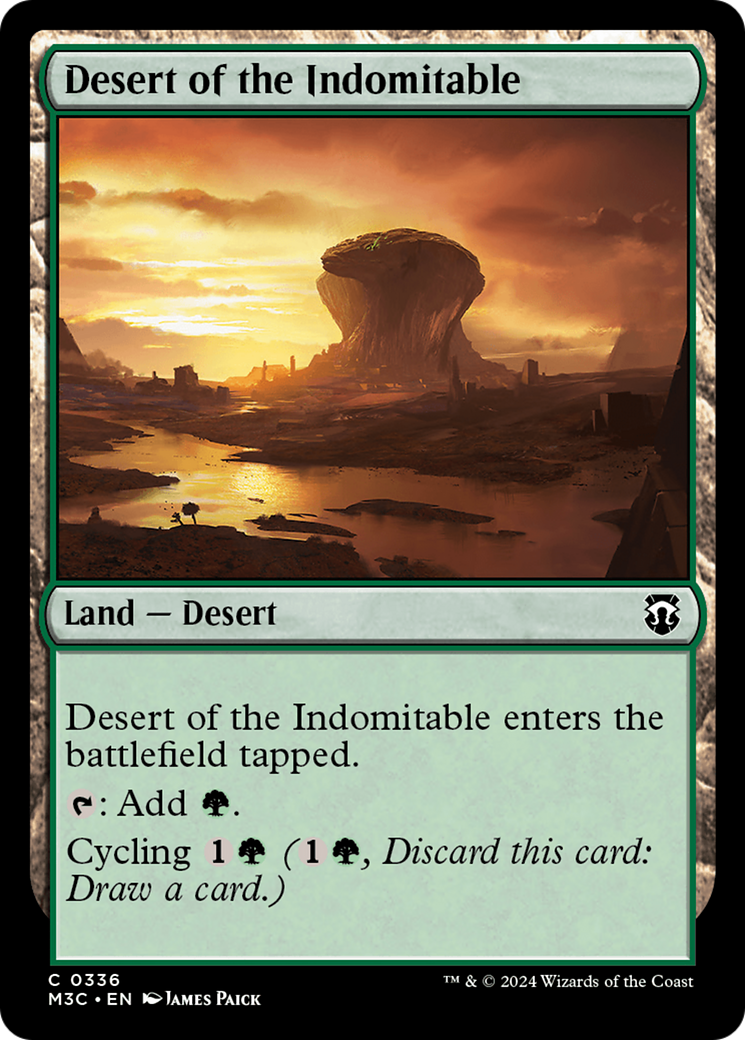 Desert of the Indomitable (Ripple Foil) [Modern Horizons 3 Commander] | Rook's Games and More