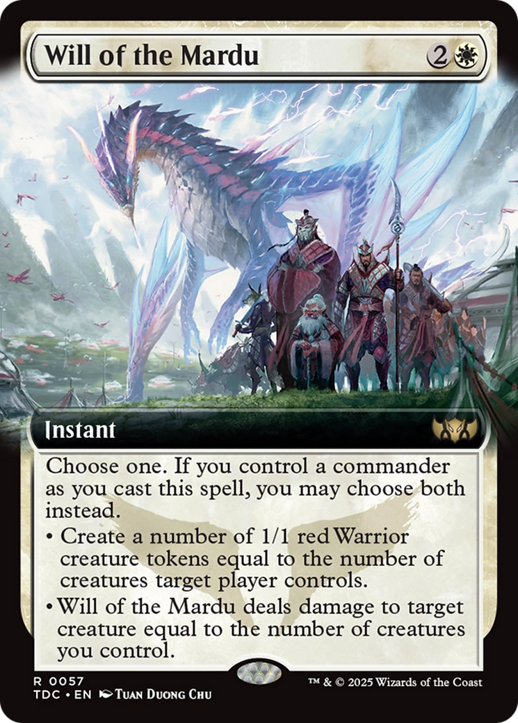 Will of the Mardu (Extended Art) [Tarkir: Dragonstorm Commander] | Rook's Games and More