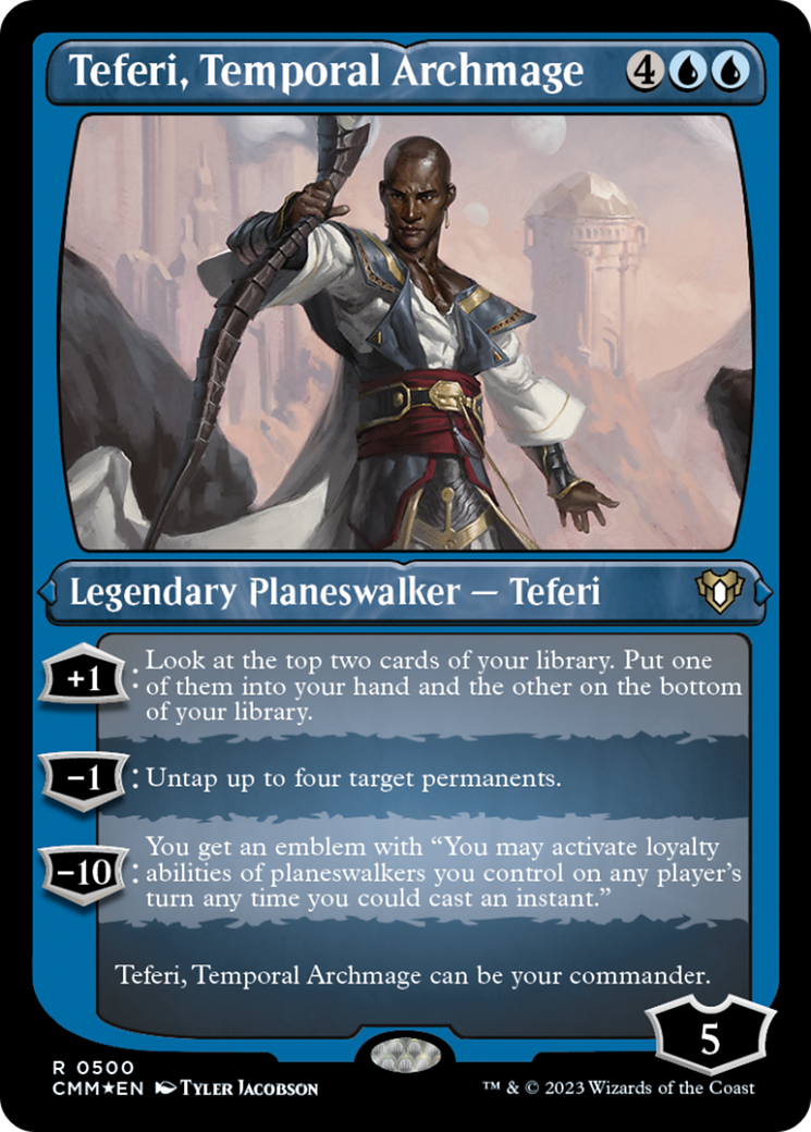 Teferi, Temporal Archmage (Foil Etched) [Commander Masters] | Rook's Games and More