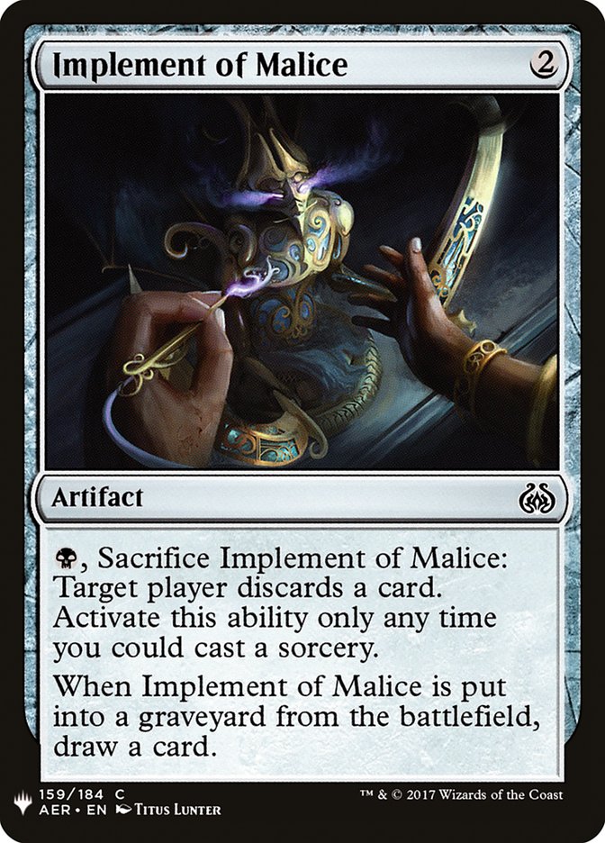 Implement of Malice [Mystery Booster] | Rook's Games and More