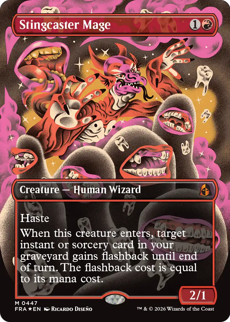 Stingcaster Mage (Borderless) (0447) [Reality Fracture] | Rook's Games and More