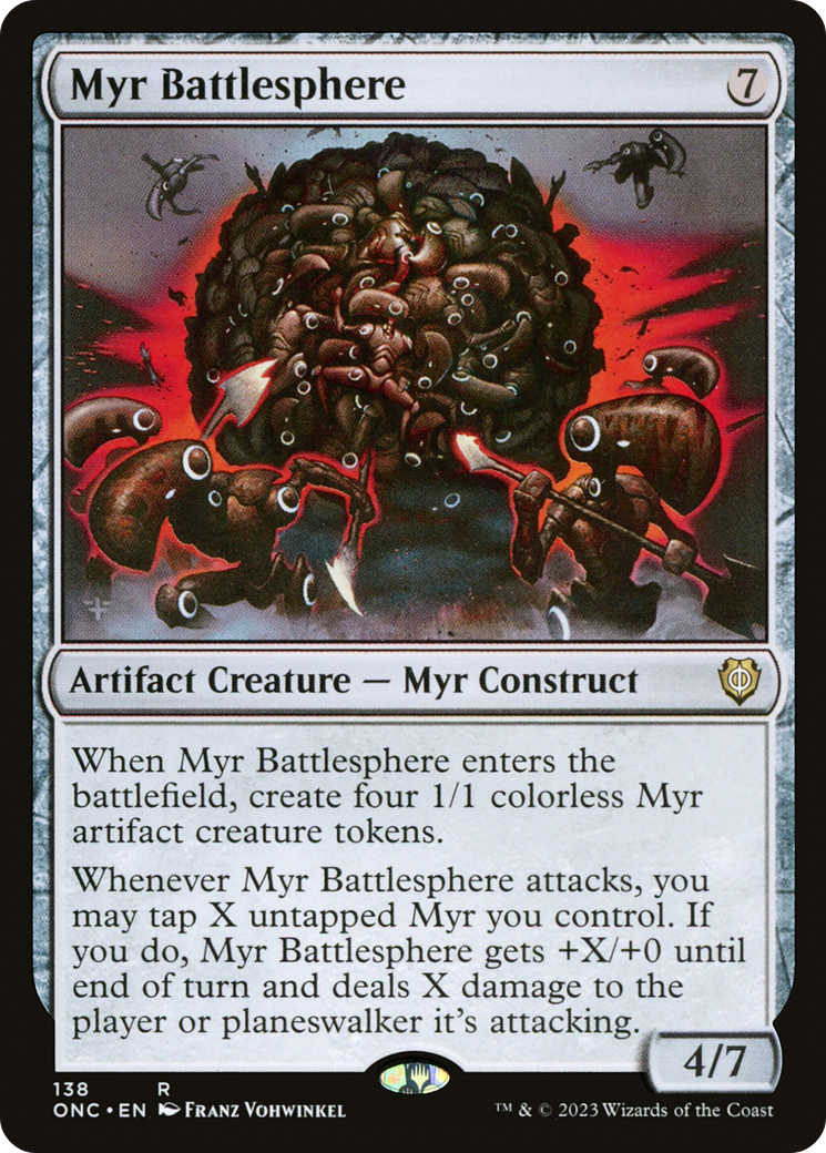 Myr Battlesphere [Phyrexia: All Will Be One Commander] | Rook's Games and More