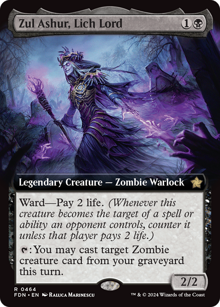 Zul Ashur, Lich Lord (Extended Art) [Foundations] | Rook's Games and More