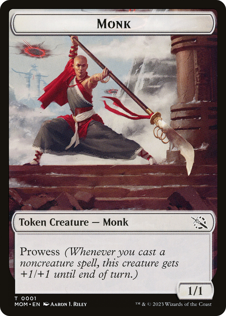 Monk // Phyrexian Saproling Double-Sided Token [March of the Machine Tokens] | Rook's Games and More