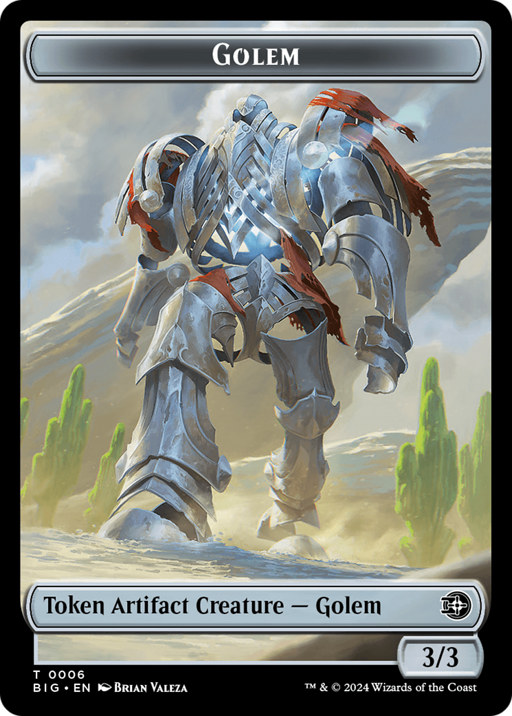 Golem // Plot Double-Sided Token [Outlaws of Thunder Junction: The Big Score Tokens] | Rook's Games and More