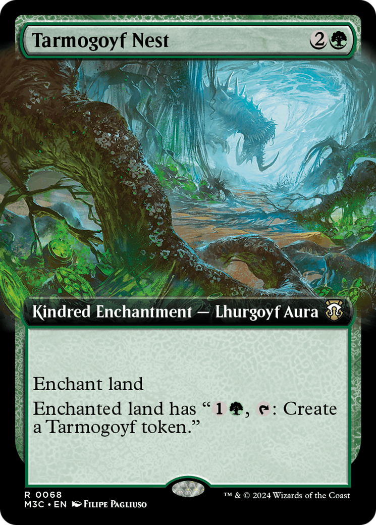 Tarmogoyf Nest (Extended Art) (Ripple Foil) [Modern Horizons 3 Commander] | Rook's Games and More