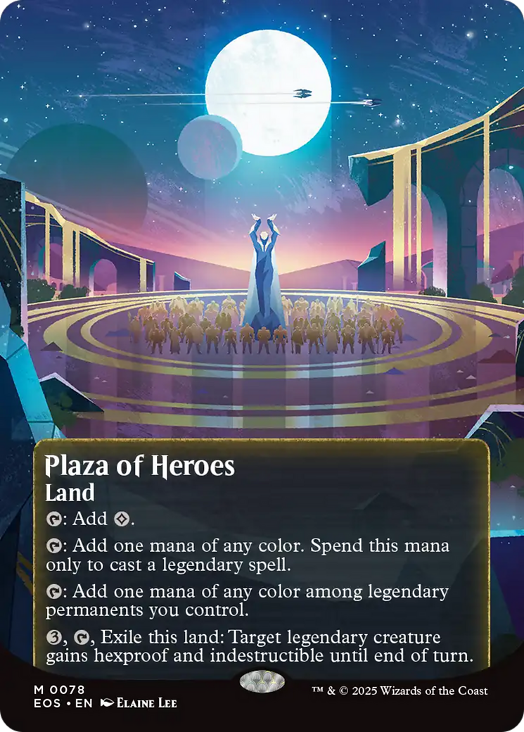 Plaza of Heroes (0078) (Borderless) [Edge of Eternities: Stellar Sights] | Rook's Games and More