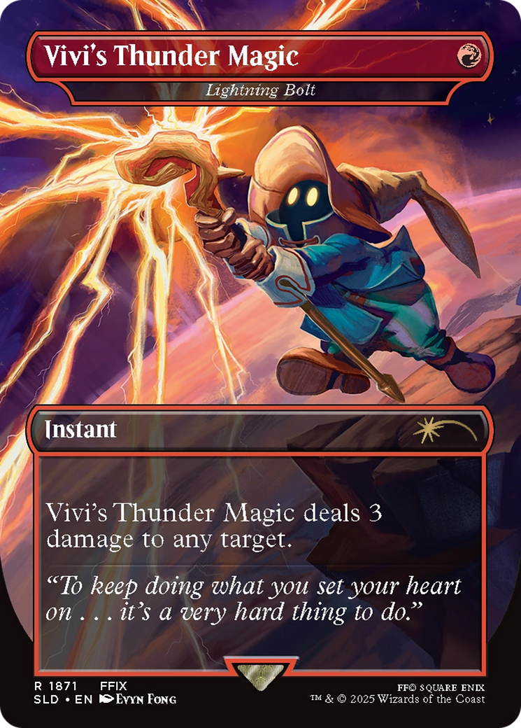 Vivi's Thunder Magic - Lightning Bolt [Secret Lair Drop Series] | Rook's Games and More