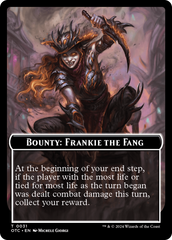 Bounty: Frankie the Fang // Bounty Rules Double-Sided Token [Outlaws of Thunder Junction Commander Tokens] | Rook's Games and More