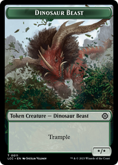 Dinosaur Beast // Dinosaur Double-Sided Token [The Lost Caverns of Ixalan Commander Tokens] | Rook's Games and More