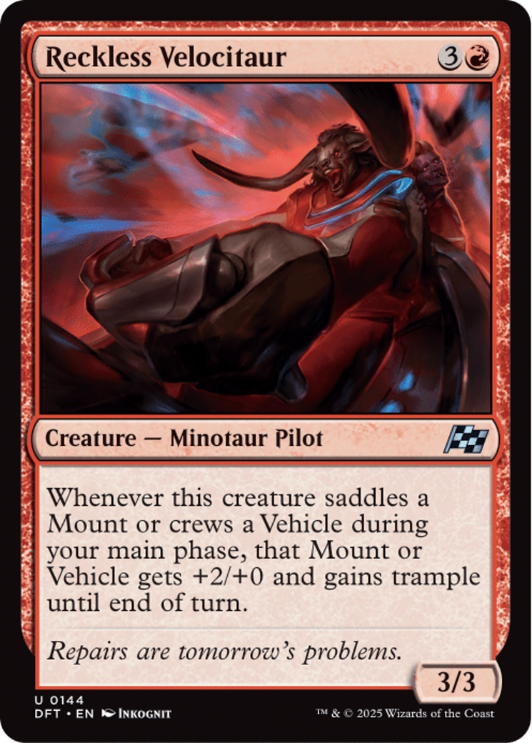 Reckless Velocitaur [Aetherdrift] | Rook's Games and More